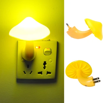 

Mushroom Wall lamp sensor socket Light-controlled Sensor LED Night Lights led auto lamps Bedroom Baby Light 110-220V EU/US Plug
