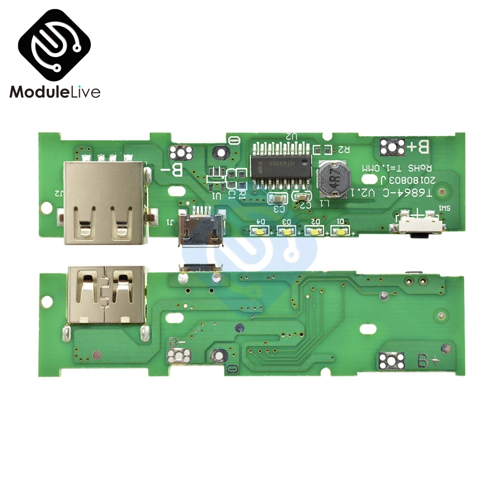 5 в 1 а зарядное устройство, модуль зарядного устройства, плата для зарядки, Повышающий Модуль питания для Xiaomi Mobile power Bank, набор для самостоятельной сборки