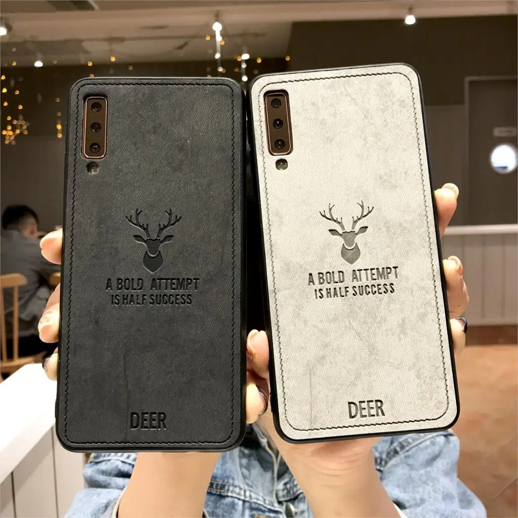 

deer Cloth Silicone + Leather Case For Huawei P30 Cover For P20 Pro P20 Lite P10 Mate 20 10 Nova 4 3 3i 2 Honor 10 9 8 7C 8X 7X