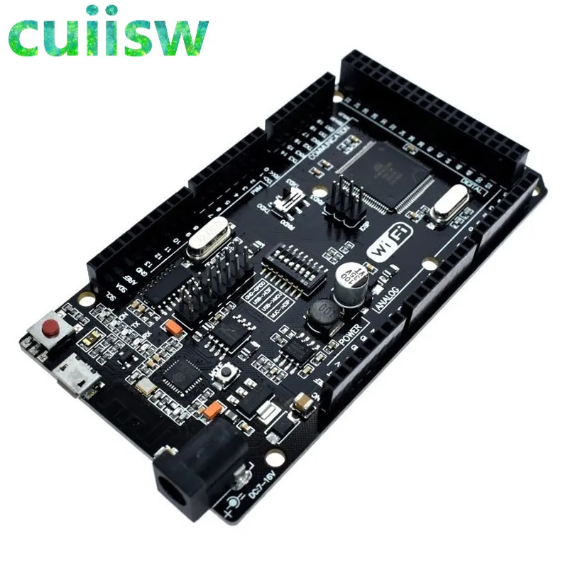 

Cuiisw Mega2560 + WiFi R3 ATmega2560+ESP8266 32Mb memory USB-TTL CH340G. Compatible for Arduino Mega NodeMCU For WeMos ESP8266
