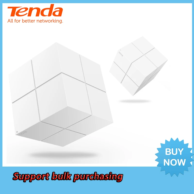

Tenda Whole Home Mesh Wireless WiFi System Nova MW6 With Dual Band 2.4G/5.0GHz WiFi Router,Wireless Repeater,APP control