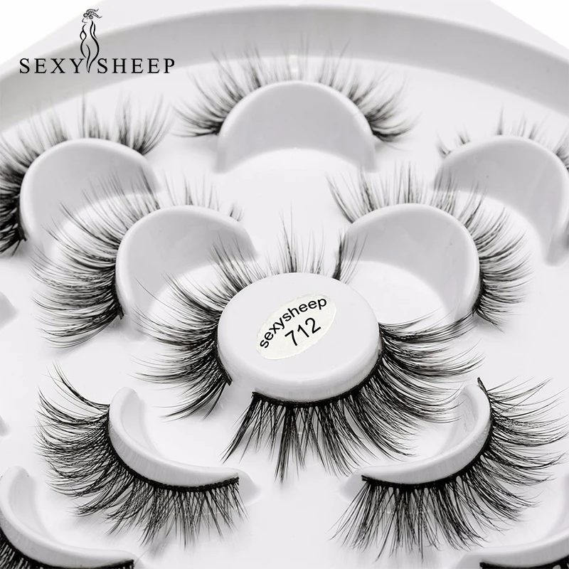 

SEXYSHEEP 7pairs Faux 3D Mink Lashes Natural Long False Eyelashes 13style Lashes Soft Fake Eyelashes Extension Makeup Kit Cilios