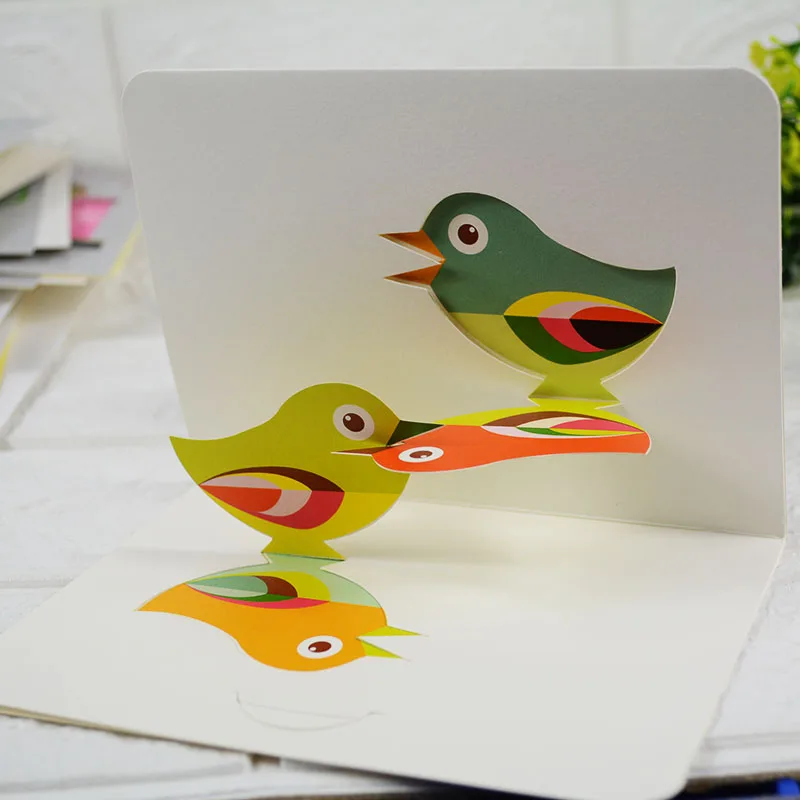  3D Folding type invitation card Greeting Card Love Romantic Birthday Wedding Aniversary - 32985250341