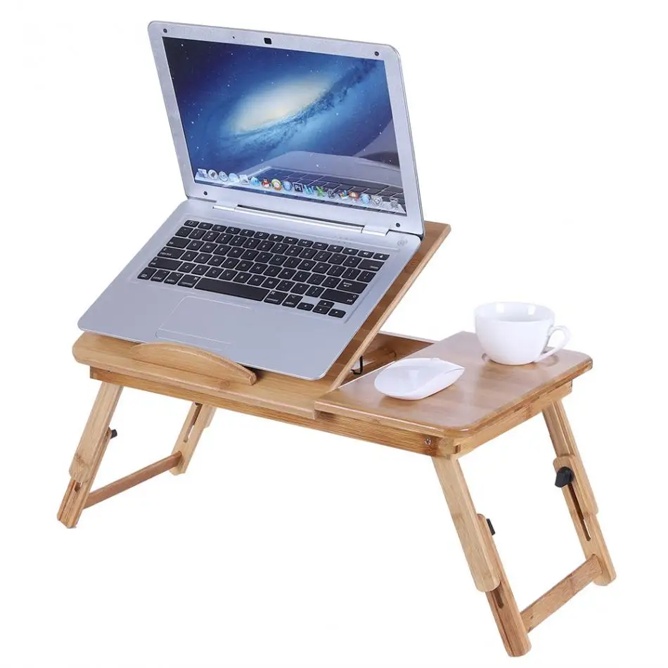 Portable Folding Bamboo Laptop Table Sofa Bed Office Laptop Stand