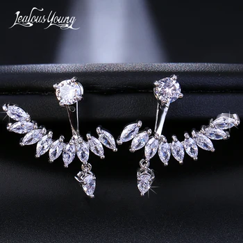 

2019 Simple Exquisite Zircon Stud Earrings with Fashion Women Marquise Studs Ear for Party Jewelry Accessories