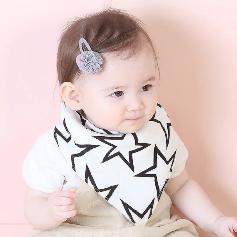 Bibs Baby Cotton Triangle Bib Star Print Waterproof Burb Cloths Baby