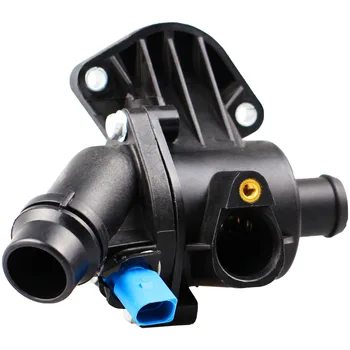 

BOXI Thermostat Housing Kit Assembly/Water Outlet with Sensor for 2002-2006 Audi A4 / 2002-2005 A4 Quattro 1.8L / 06B121111K