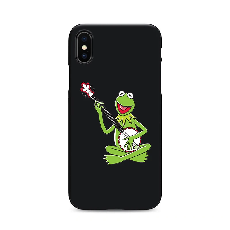 Черный чехол для телефона kermit с изображением лягушки для iPhone X, XR, XS, MAX, 6, 7, 8 plus, 5, 5S, 6s, se, для Apple 10, лучший дизайн, корпус