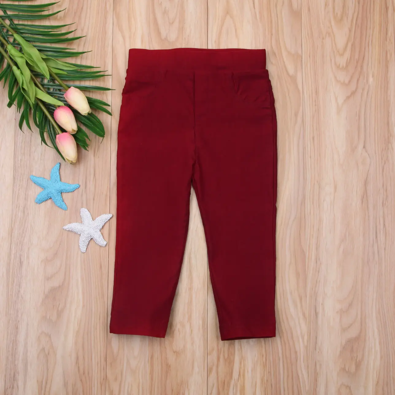 Новинка года; брендовые Детские брюки-стрейч для маленьких мальчиков и девочек повседневные брюки ярких цветов; От 1 до 6 лет - Цвет: Красный