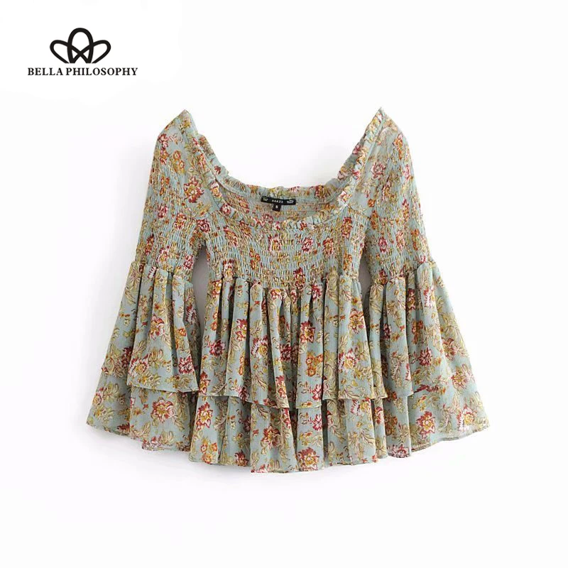 Heydress Blusas 2019 Slash шеи с открытыми плечами рукавами-бабочками из шифона блузка