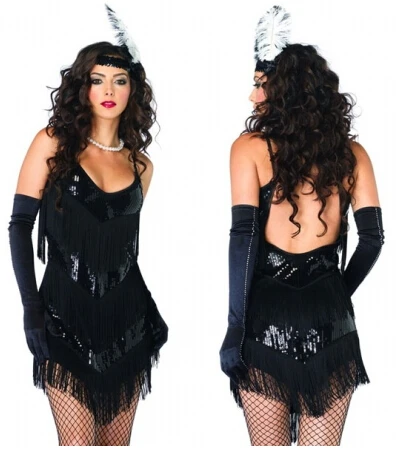 Платья для танцев сексуальные старомодные Ревущие 20 s Flapper костюм девочек