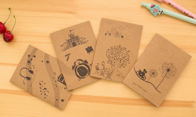

1pcs mini vintage good time Notebook journal pocket Notepad Memo pads Diary Notepad Promotional Gift Stationery