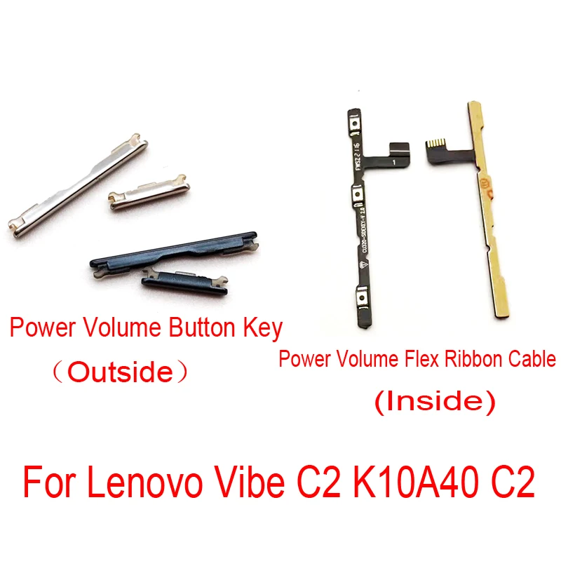 

New Power Volume Side Key Button Flex Cable Ribbon For Lenovo Vibe C2 K10a40 Replacement Parts