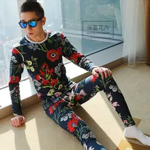 Теплые флисовые кальсоны для мужчин с принтом зимнее мужское термобелье пикантный зауженный домашний отдых одежда мужское термобелье для сна