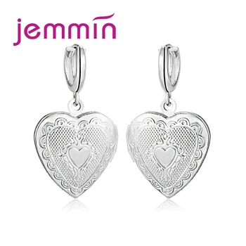 

Exquisite New Arrival With Charming Woman Girl Trendy Banquet Accessories Heart Shape Genuine 925 Sterling Silver Earring