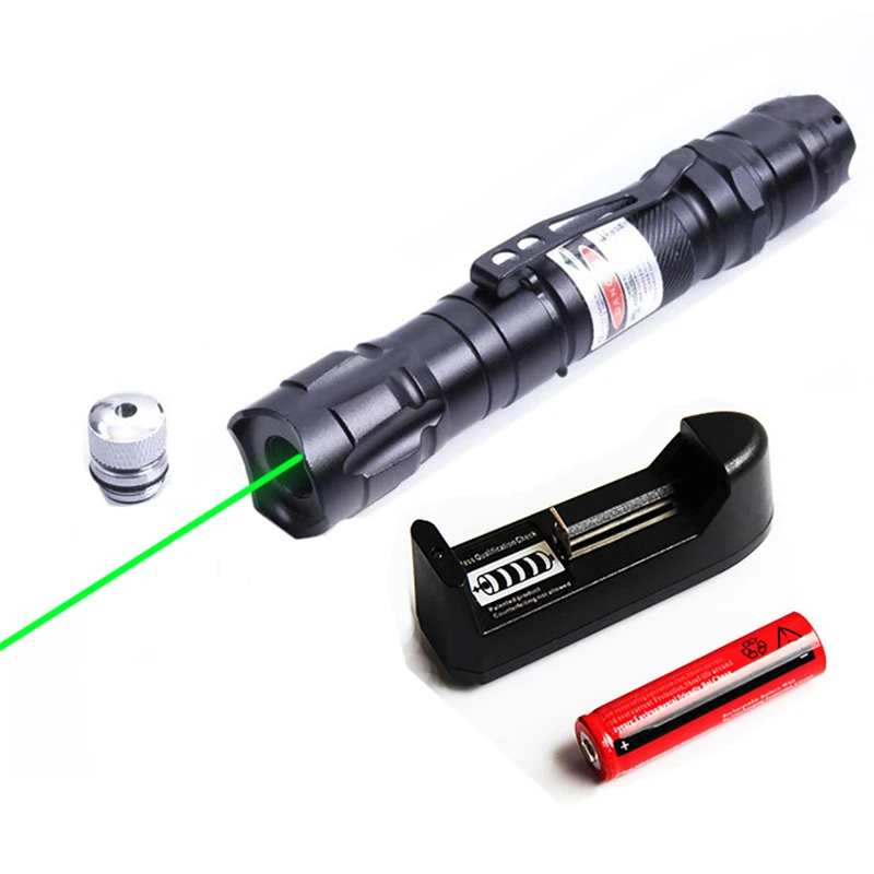 

Portable Green Lasers Aluminum alloy Hunting Powerful 532nm Laser Bore Sighter with Star Cap For 18650 battery