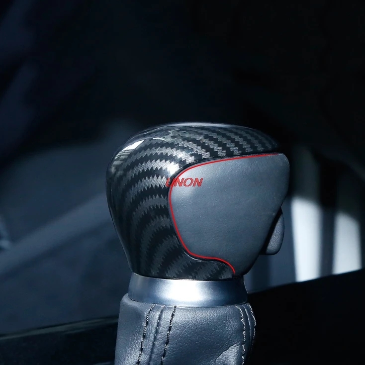 

Gear Shift Shifter Knob Cover for Toyota CHR C-HR 2018 2019 Carbon Sliver matt Blue accessories