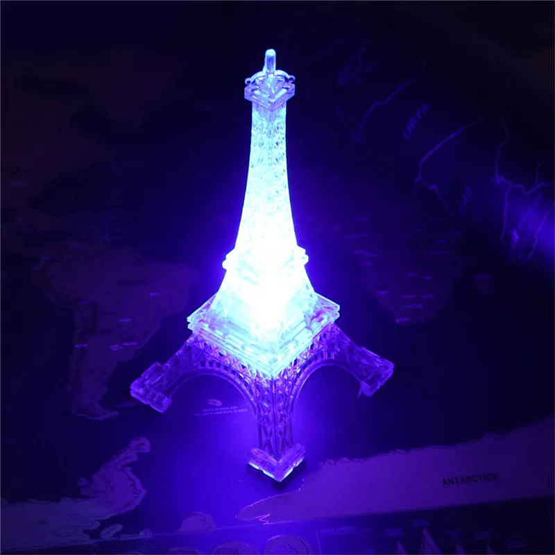 

1PC Night lights led Eiffel Tower night lamp colorful changing novelty small light children bedroom decoration table lamp
