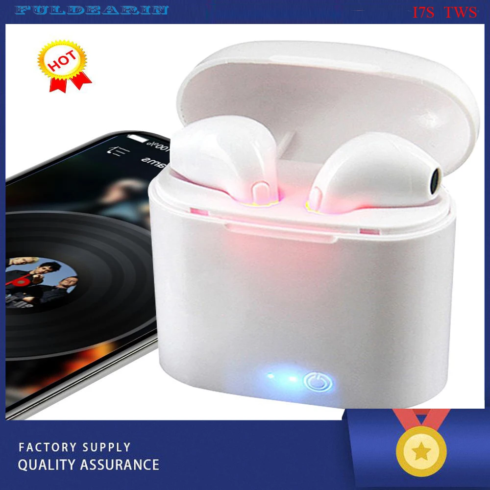 

Hot I7s TWS Wireless Earphone Stereo Earbud Bluetooth Headset With Charging Box Mic For All Smart Phone For IPhone XS X XR Plus