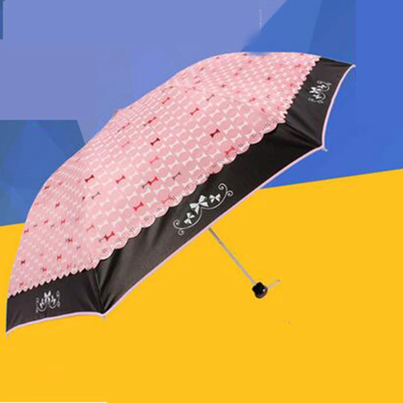 Folding Mini Umbrella Rain Women UV Protection Windproof ...