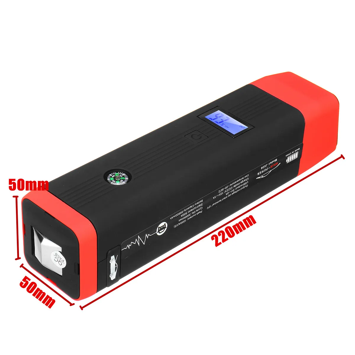 Многофункциональное пусковое устройство 99800mAh 12V 2USB 500A, портативное автомобильное зарядное устройство, пусковое устройство