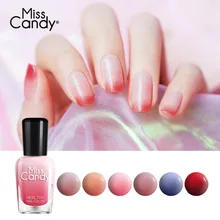 MISS CANDY 15 мл цвет меняющий здоровье лак для ногтей здоровье безвкусный Peelable изменение температуры для дизайна ногтей лак