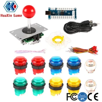 

1 Player Arcade Game Controller DIY Kit Zero Delay LED USB Encoder LED Push Button Octagonal Restrictor For MAME / Raspberry Pi