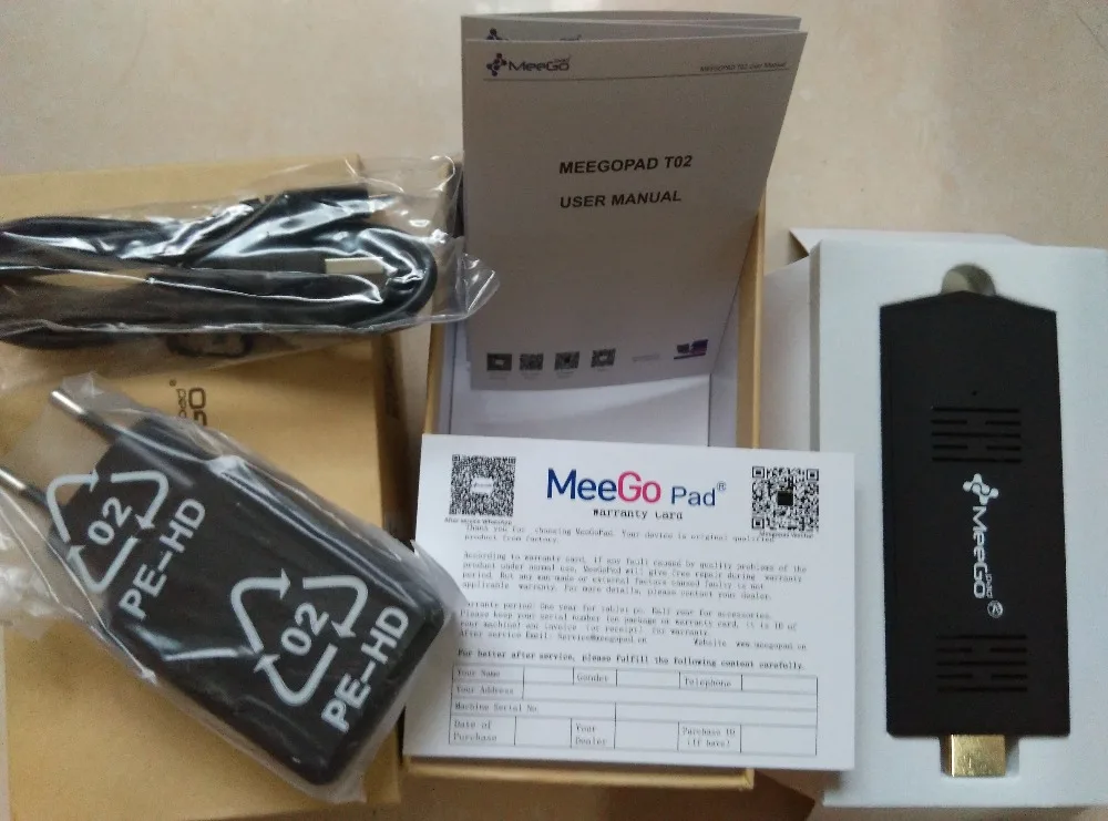 Meegopad T02 T 02 2G RAM 32G ROM Unbutu & Win10 Mini PC TV Stick Quad Core Intel Atom Z3735F HDMI Box Player Computer | Компьютеры и
