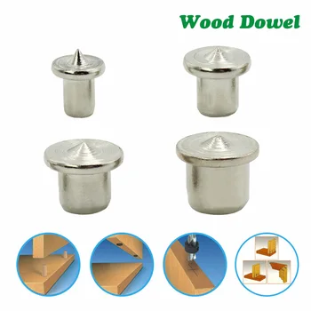 

LAVIE 4pcs Woodworking Log Locator Dowel Furniture Positioning Tools Tenon Top Logs Wooden Pin Center Punch Accessories DB05005