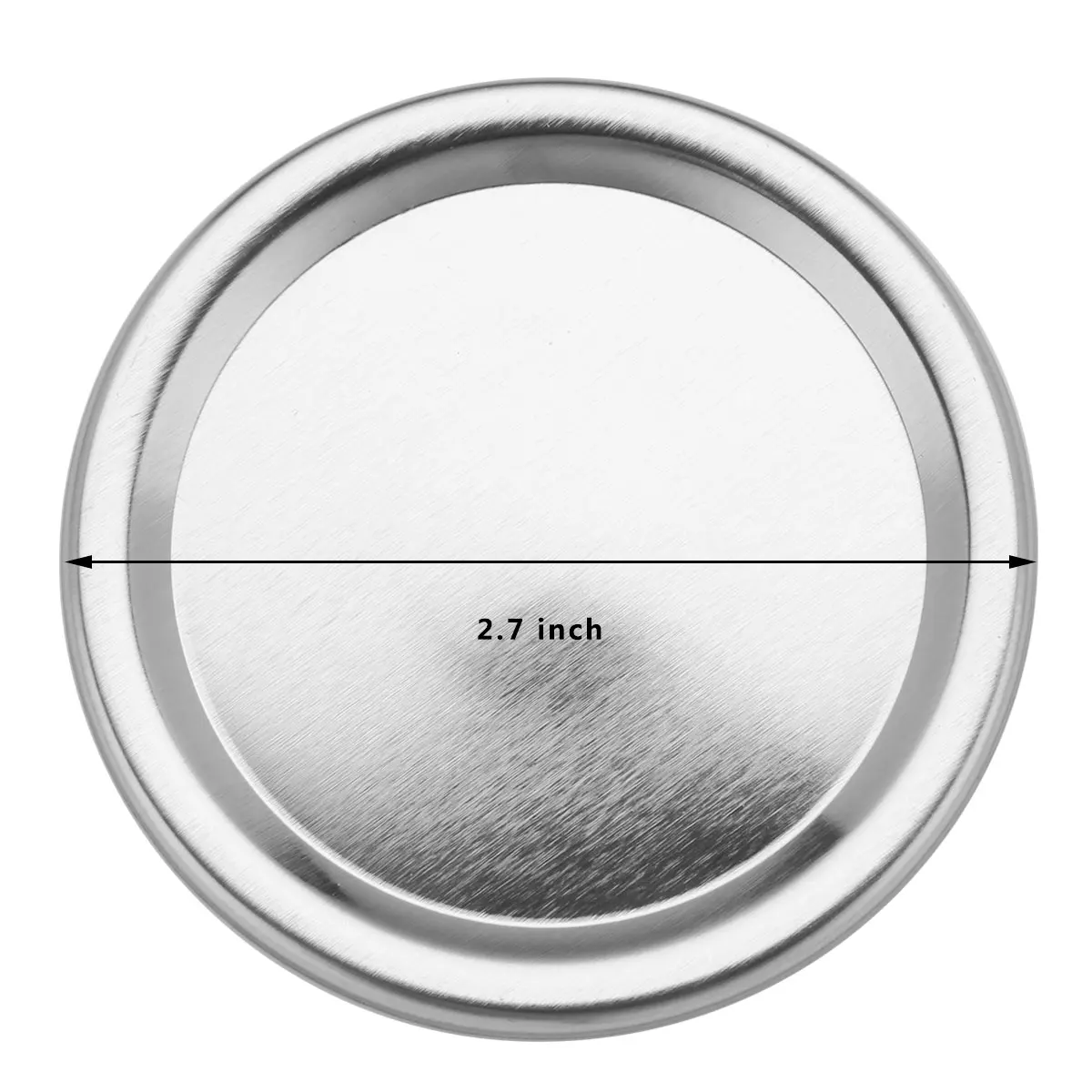 10 Regular Mouth Mason Jars Split-Type Lids Leak Proof Non Splash Sealing Caps Stainless Steel Metal Drinking Jar Canning Covers