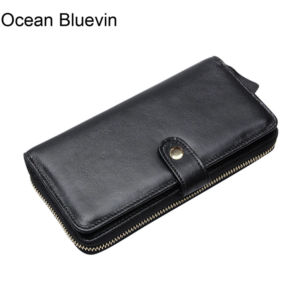 OCEAN bluewin поступление мужской кошелек из натуральной кожи с длинной застежкой