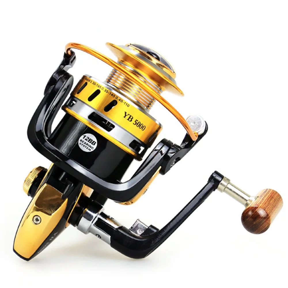 HOT SALE!! 12Bearing Balls Spinning Reel Fishing Reel YB2000 YB7000 5.5