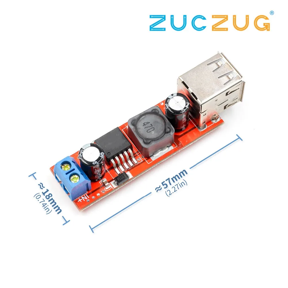 

Dual USB Output 9V / 12V / 24V / 36V Car Charger Switch 5V DC-DC Power Supply Module 3A Buck Regulator
