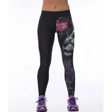 Fashion 3D Lion And Floral Leggings Women Leggins Fitness Femme Workout Pants Elastic Jegging