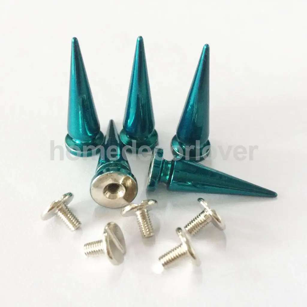 10pcs Copper Cone Screw Stud Leather Craft Spike Rivets Shoe Clothing Decoration
