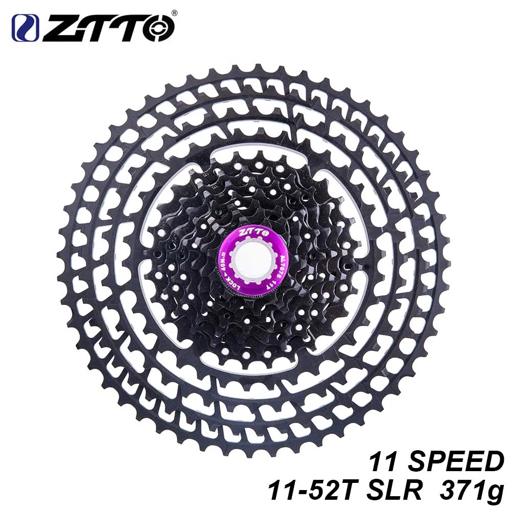 ZTTO MTB 11 speed 11-52T SLR велосипедная кассета 11s 11v k7 11 speed 52 Сверхлегкая 371g CNC Freewheel горный велосипед для XX1 gx m9000 - Цвет: 11S52T SLR