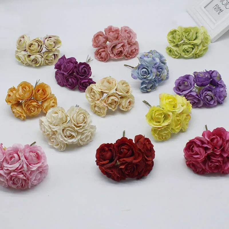 6pcs / lot new chrysanthemum daisy silk flower artificial flower high quality simulation handmade fabric wedding decoration DIY