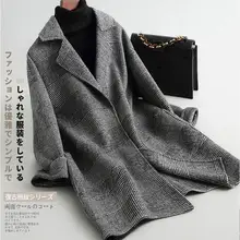 Модное Длинное двойное шерстяное пальто Женская Зимняя Куртка Свободная Новое поступление 13 цветов S, M, L