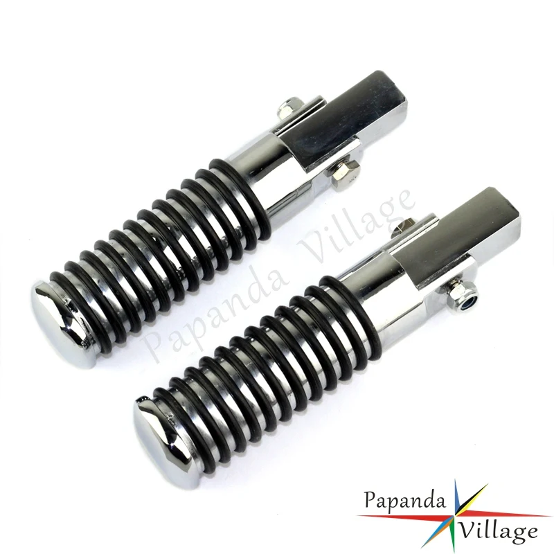 Universal Motorbikes Passenger Foot Pegs Chrome O ring Style Footrests