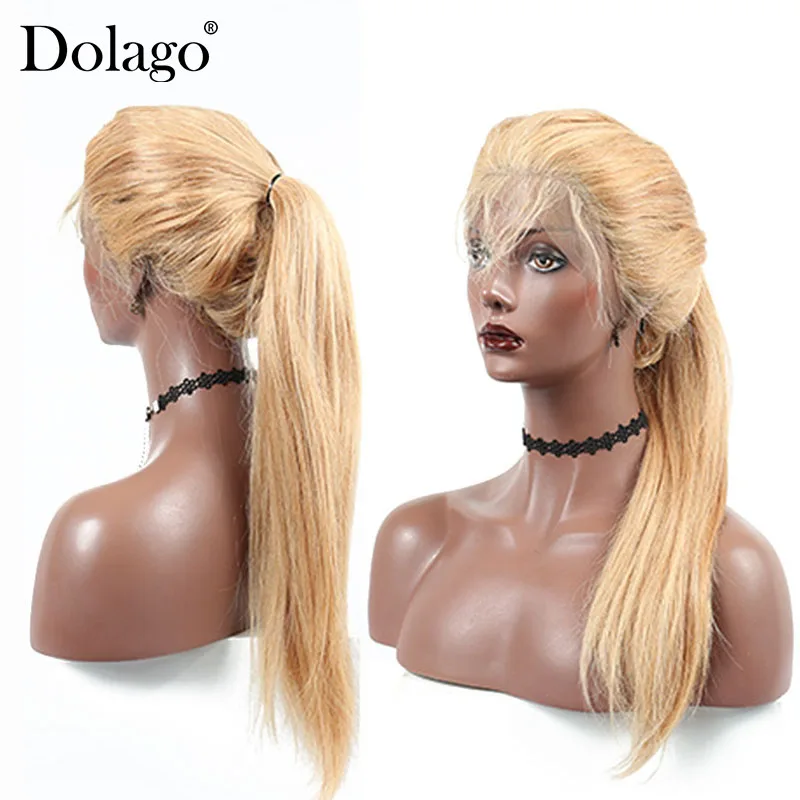  Colorful Lace Front Human Hair Wigs Pre Plucked With Baby Hair #27 Brazilian Straight Lace Wig 250%