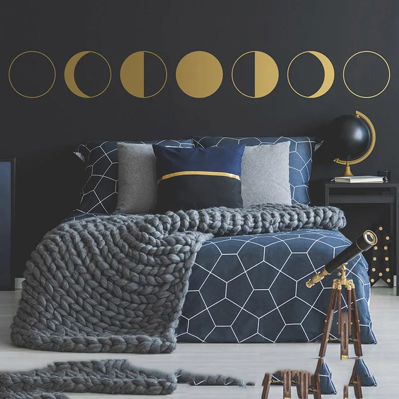 Buy Online  Moon Phases Wall Decal - Moon Phases Moon Decor Wall Decor Minimalist Decor Gift for Her Astronomy  