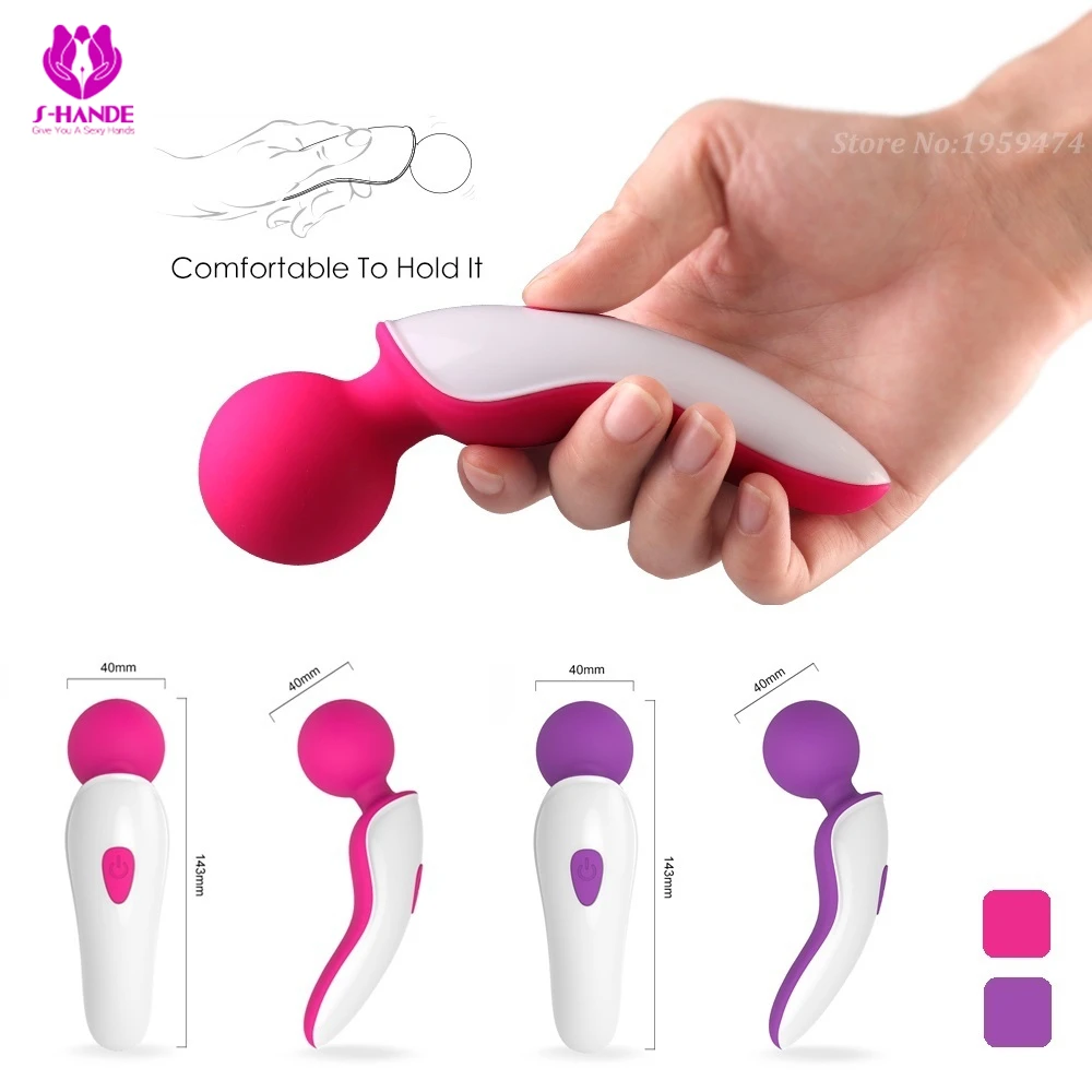 Shd S021 Silicone Pink Purple Color Vibrator Comfortable Handheld Sex