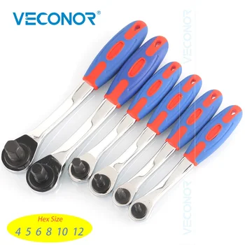 

6PCS hex wrench spanner ratchet head reversible ratcheting wrench set adjustable spanner set ratchet tool set of keys