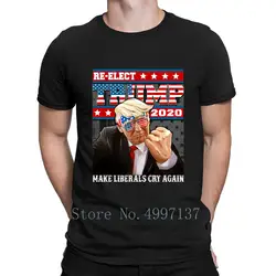 Трамп Make Liberals Cry Again футболка забавная Повседневная Весенняя оригинальная плюс размер 3xl против морщин дизайнерская футболка фотографии