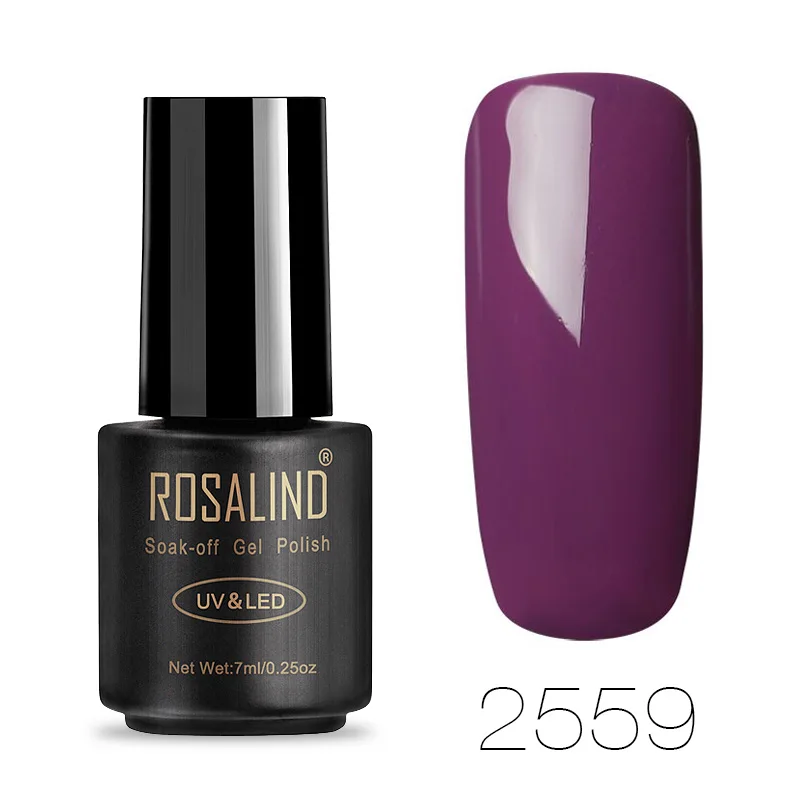 ROSALIND набор гель-лаков для ногтей гель Лаки 7 мл дизайн ногтей Маникюр УФ лампа поли гель для ногтей впитать ногти аксессуары - Цвет: RA2559