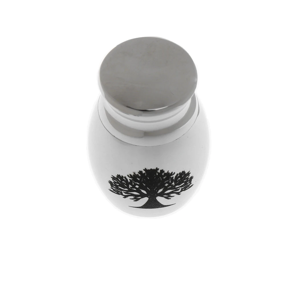 Mini Stainless Steel Funeral Cremation Urn Container Tree Of Life