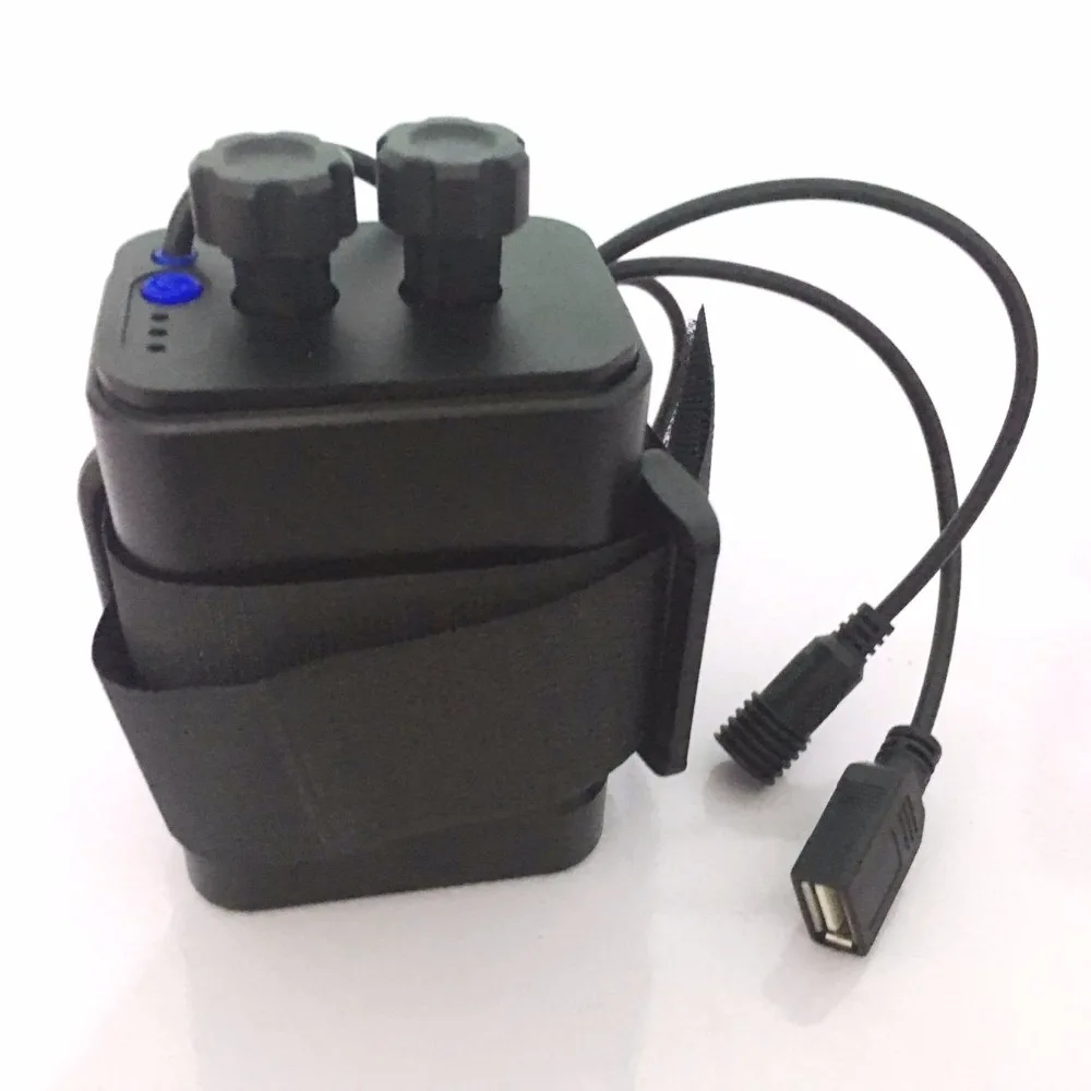 Водонепроницаемый легкий пластиковый 6x18650 аккумулятор, упаковка чехол для дома с ремешком для велосипеда фонарь для велосипеда и мобильного телефона