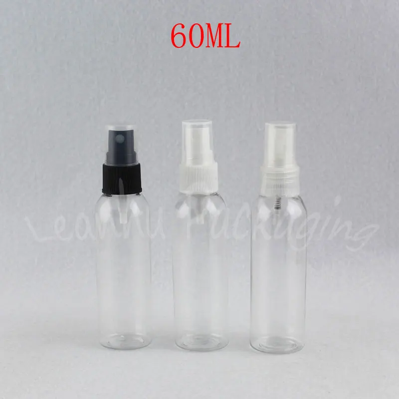 

60ML Transparent Round Shoulder Plastic Bottle , 60CC Empty Cosmetic Container , Toner / Makeup Water Sub-bottling