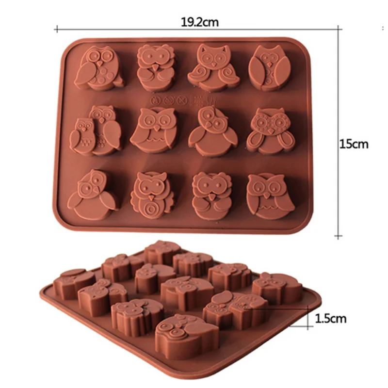 Owl-Shape-Ice-Cubes-Chocolate-Pudding-Cookies-Fondant-Cake-Silicone-Mold-1Pcs-12-Hole-DIY-Cake-Decoration-Baking-Tools-CT1111 (3)