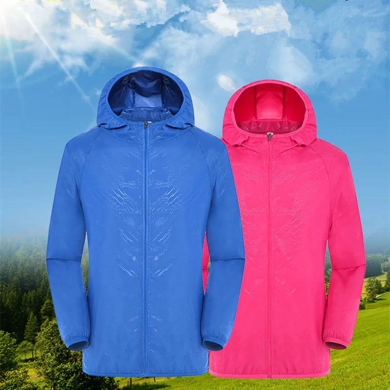 

Waterproof Sun UV Protection Hiking Jacket Coats Outdoor Sportwear Skin Jackets Rain Jacket Men's Women's Camping Thin Clothes